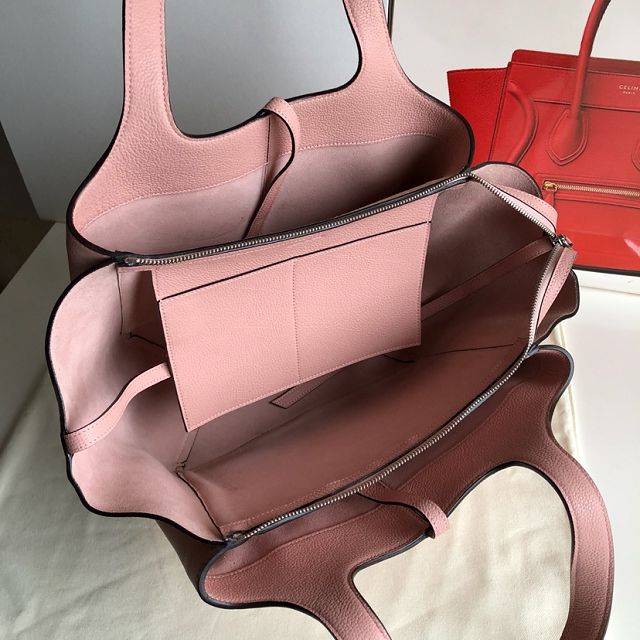 Celine original calfskin tri-fold shopping bag 179043 pink