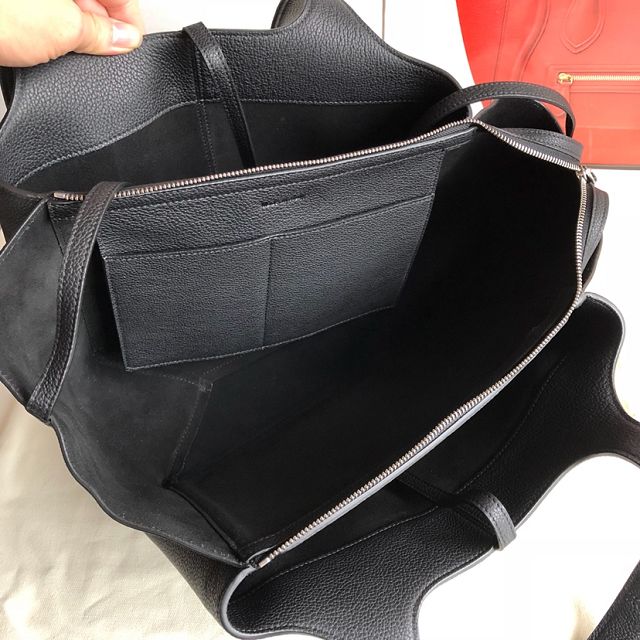 celine original calfskin tri-fold shopping bag 179043 black