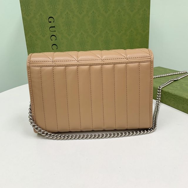 GG original calfskin marmont mini bag 474575 apricot