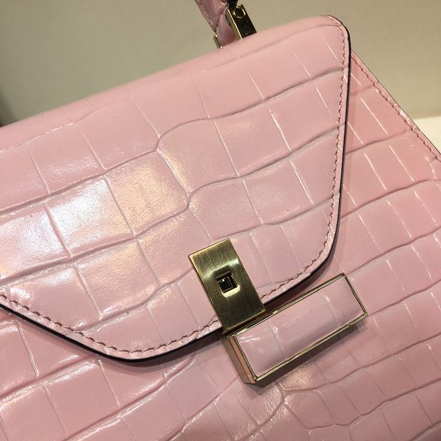 Valextra original crocodile calfskin iside mini bag 36028 pink