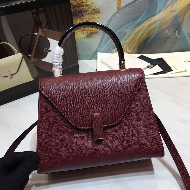 Valextra original calfskin iside mini bag 36028 bordeaux