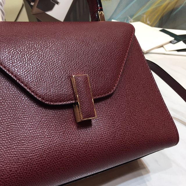 Valextra original calfskin iside mini bag 36028 bordeaux