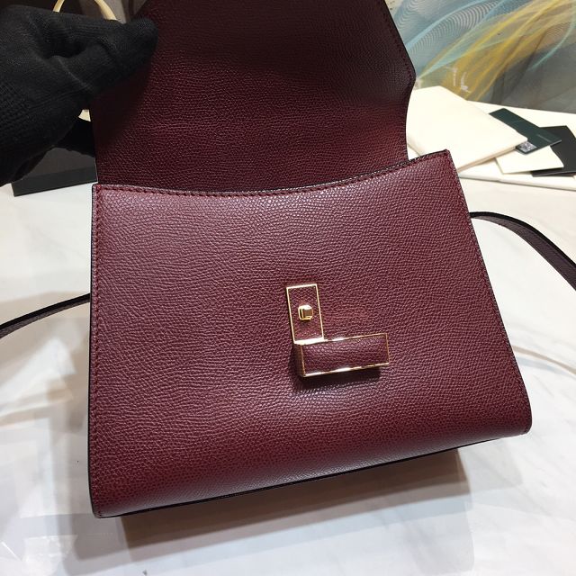 Valextra original calfskin iside mini bag 36028 bordeaux