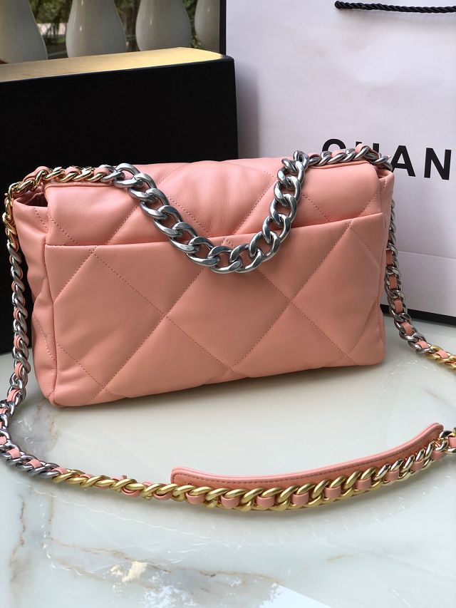 CC original lambskin 19 medium flap bag AS1161 light pink