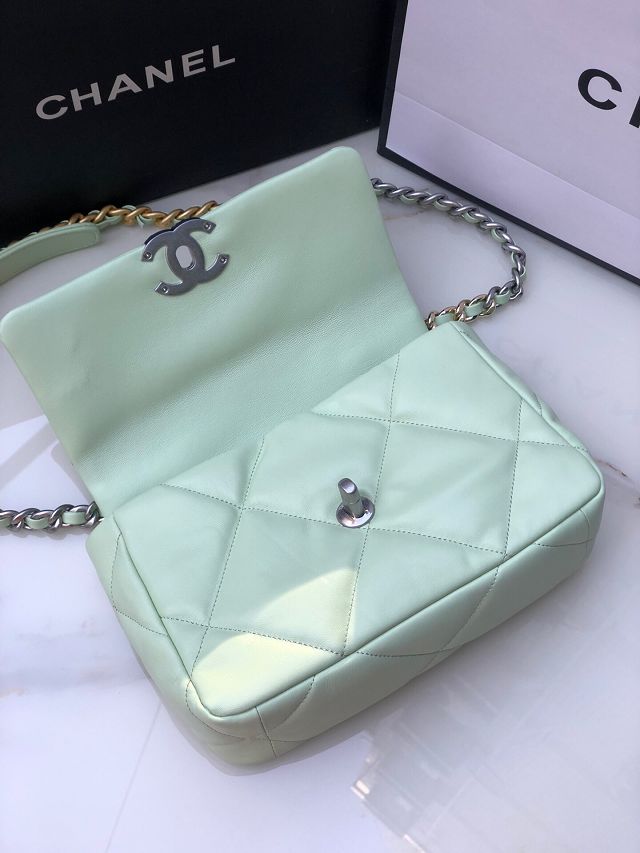 CC original lambskin 19 small flap bag AS1160 light green