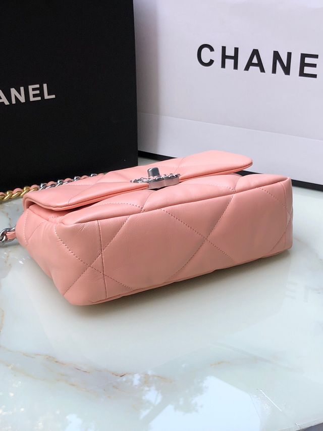 CC original lambskin 19 small flap bag AS1160 light pink