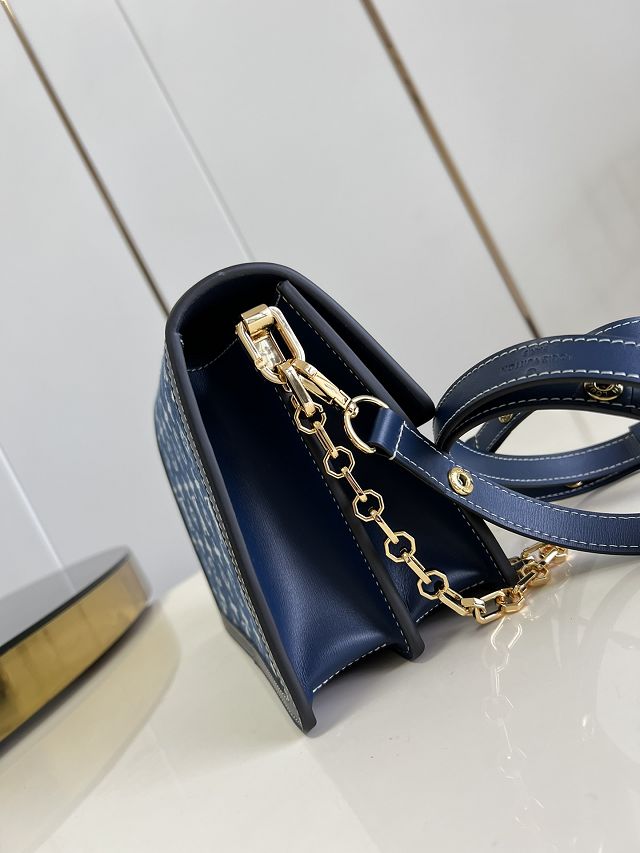 Louis vuitton original denim dauphine mm M59631 blue