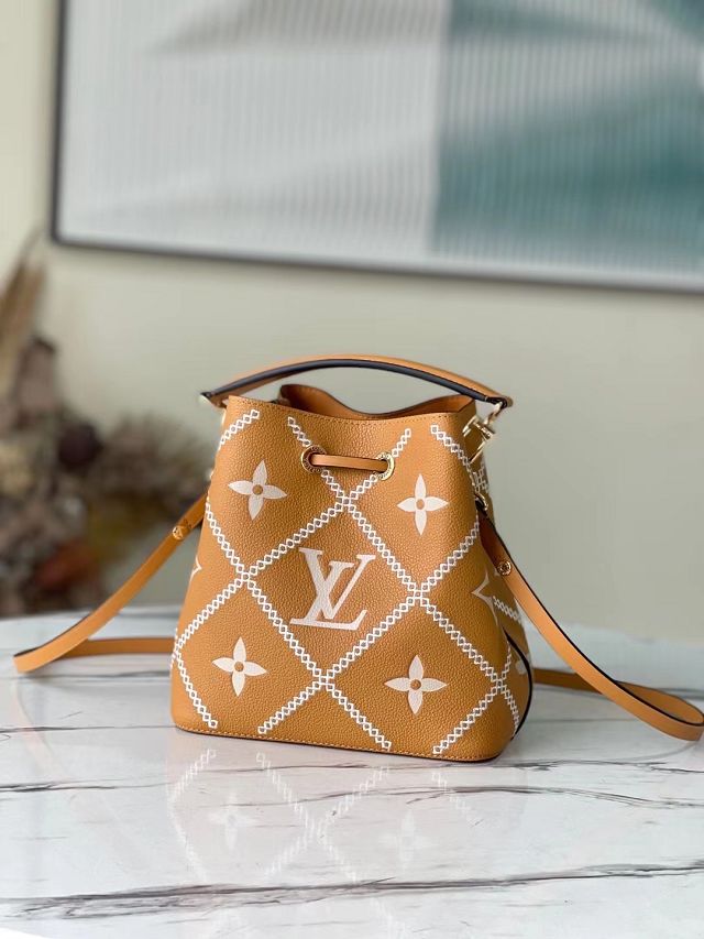 Louis vuitton original calfskin neonoe bucket bag mm M46029 brown