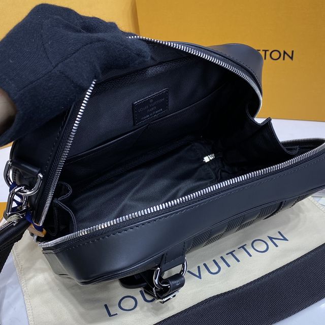 Louis vuitton original calfskin messenger bag M45286 black