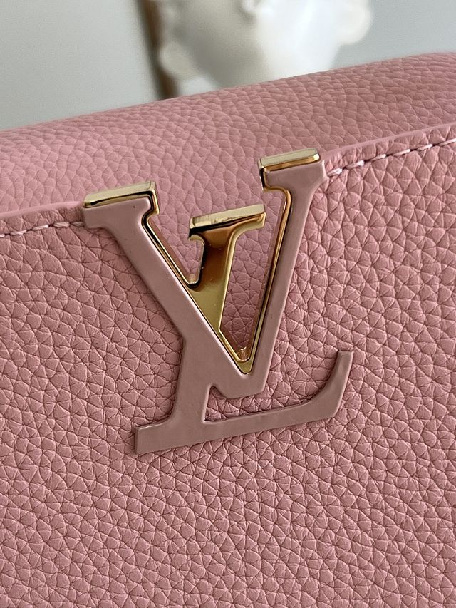 Louis vuitton original calfskin capucines BB handbag M48865 pink