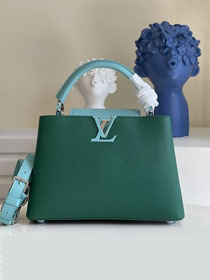 Louis vuitton original calfskin capucines BB handbag M53963 green