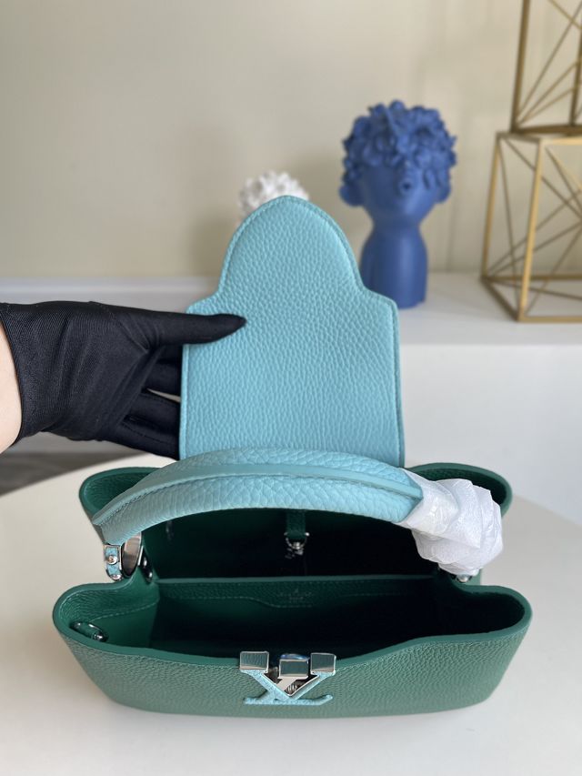 Louis vuitton original calfskin capucines BB handbag M53963 green