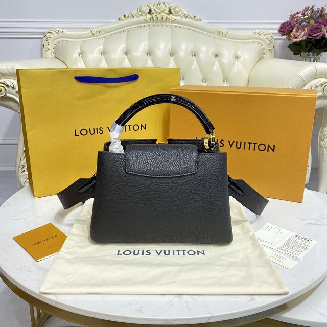 Louis vuitton original calfskin capucines BB handbag M59065 black