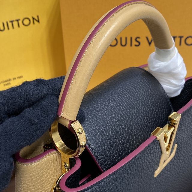 Louis vuitton original calfskin capucines BB handbag M59266 black