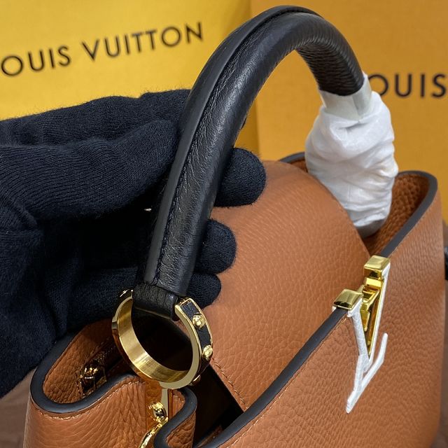 Louis vuitton original calfskin capucines BB handbag M59266 caramel