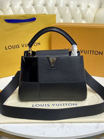 Louis vuitton original calfskin capucines BB handbag M59269 black