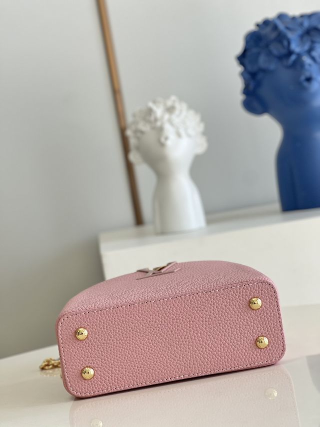 Louis vuitton original calfskin capucines mini handbag M55986 pink