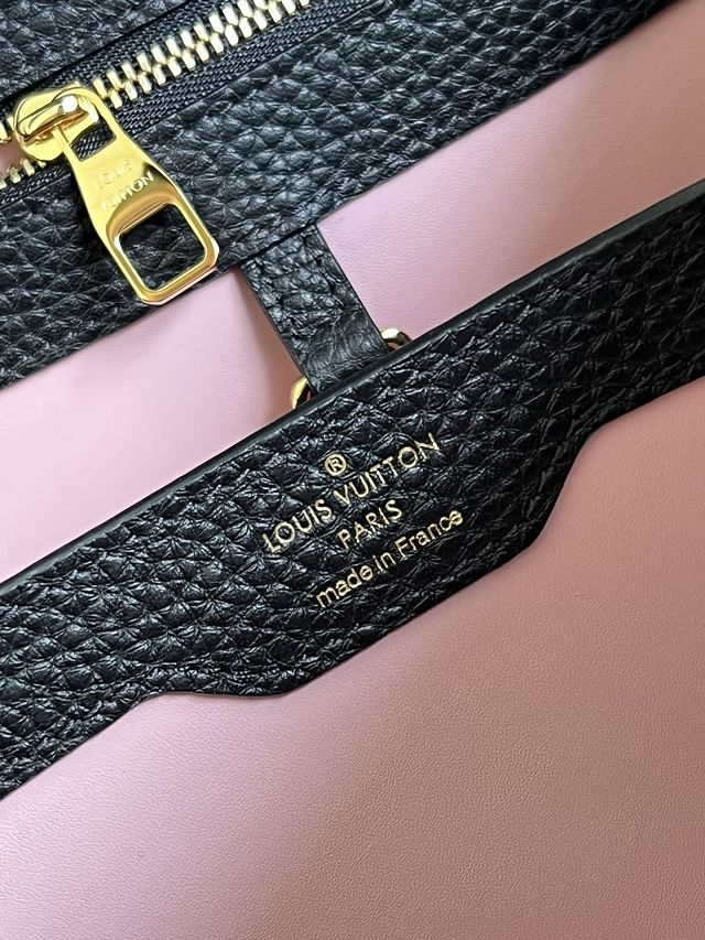 Louis vuitton original calfskin capucines mm handbag M57672 black