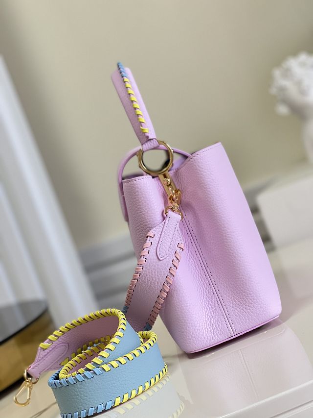 Louis vuitton original calfskin capucines mm handbag M57672 pink