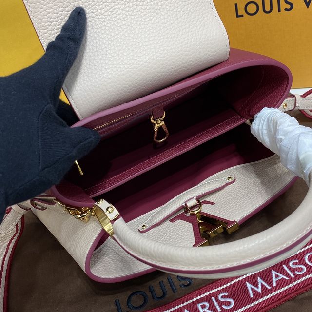 Louis vuitton original calfskin capucines mm handbag M58610 light apricot