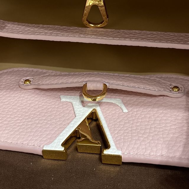 Louis vuitton original calfskin capucines mm handbag M58611 pink