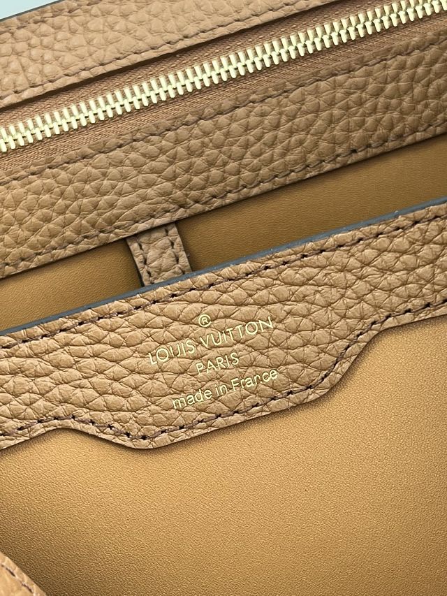 Louis vuitton original calfskin capucines mm handbag M59466 camel