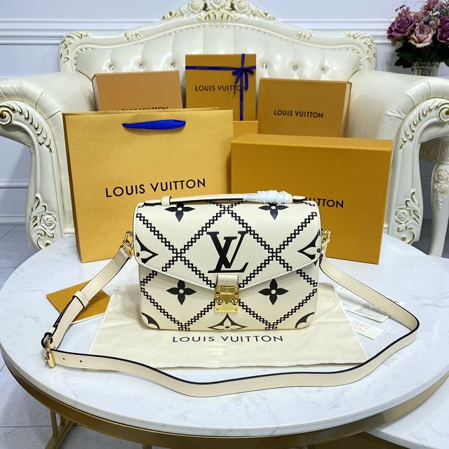 2022 Louis vuitton original calfskin pochette metis M46028 white