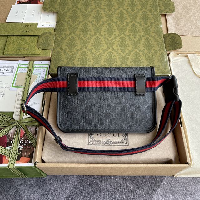 Top GG original canvas supreme belt bag 598113 black