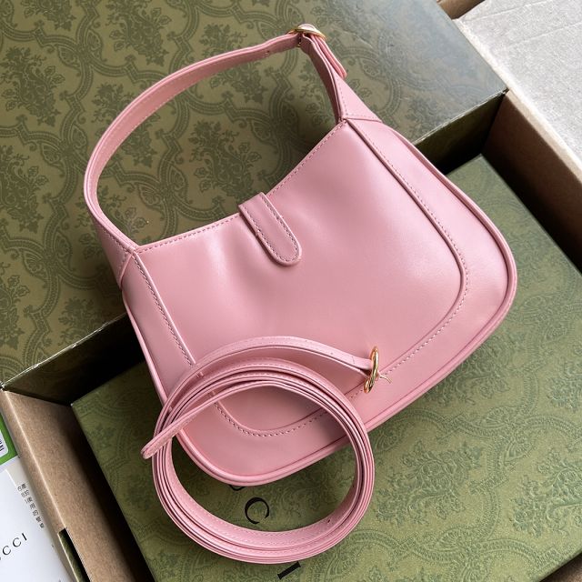 Top GG original calfskin jackie 1961 mini shoulder bag 637091 pink