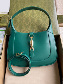 Top GG original calfskin jackie 1961 small shoulder bag 636709 green