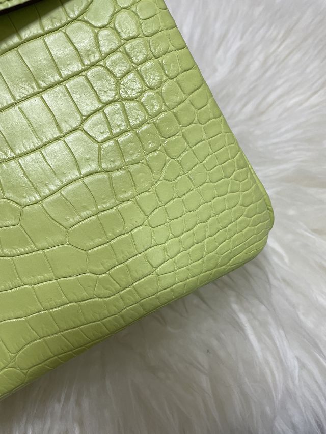 Top hermes handmade genuine 100% crocodile leather birkin 35 bag K350 minibolide