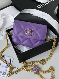 CC original lambskin waist bag AP2638 white