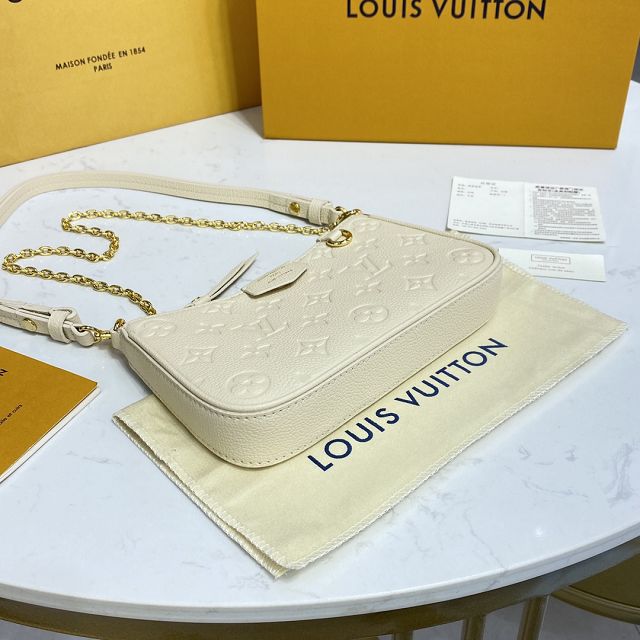 Louis vuitton original calfskin easy pouch M81066 white