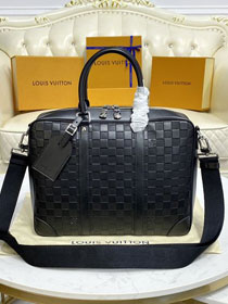 Louis vuitton original calfskin sirius briefcase N45288 black
