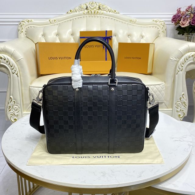 Louis vuitton original calfskin sirius briefcase N45288 black