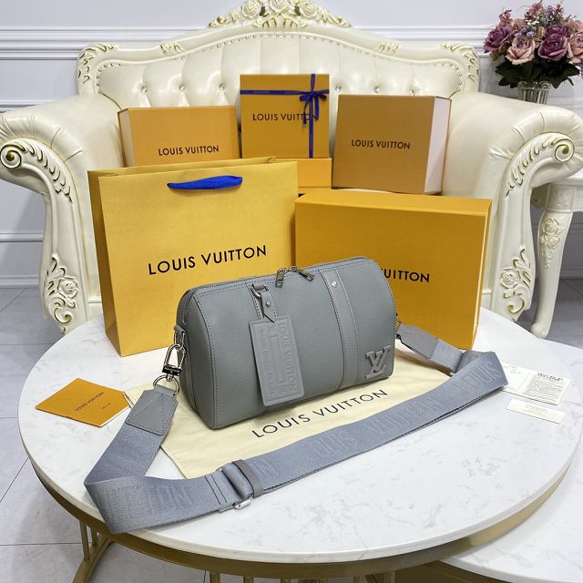 Louis vuitton original calfskin keepall city bag M57082 grey