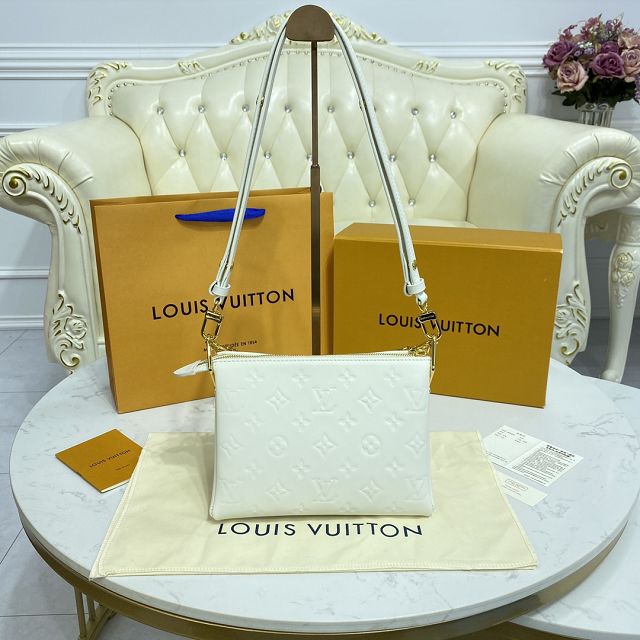 Louis vuitton original lambskin coussin BB M20574 white