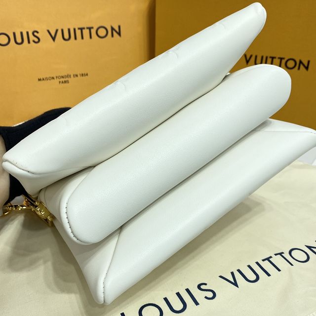 Louis vuitton original lambskin coussin BB M20574 white