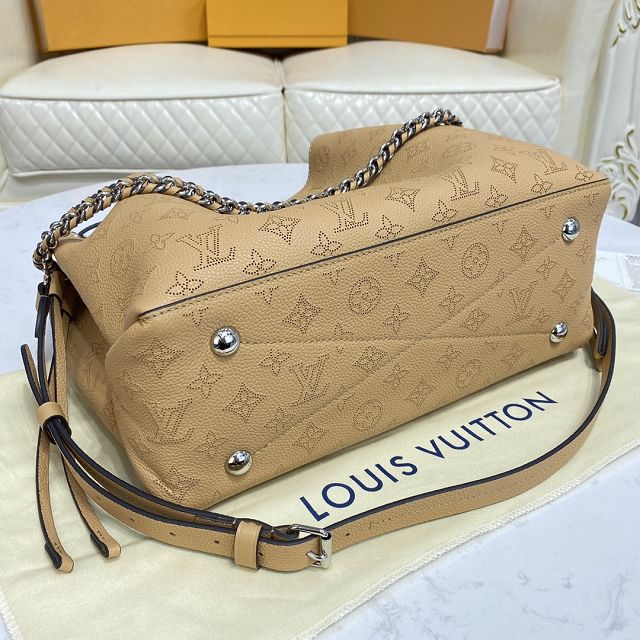 Louis vuitton original mahina leather bella tote bag M59655 arizona brown