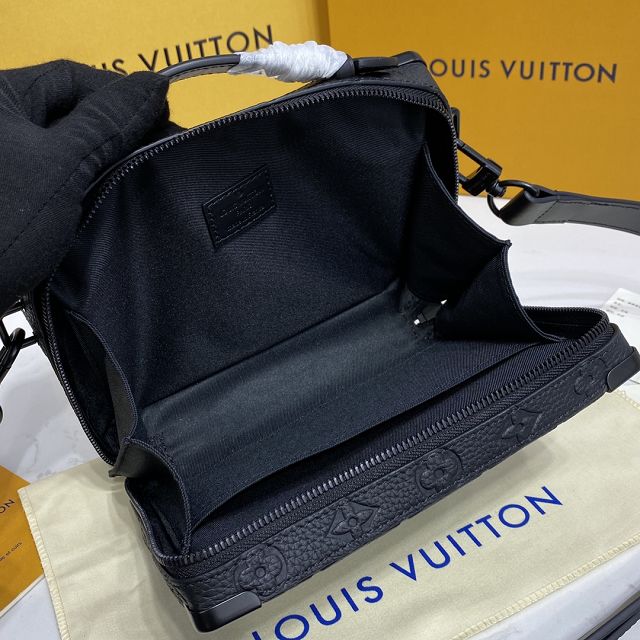 Louis vuitton original monogram calfskin handle soft trunk m59163 black