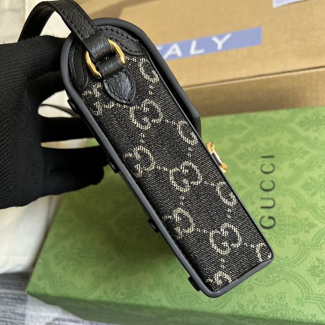 GG original denim horsebit 1955 mini bag 625615 black