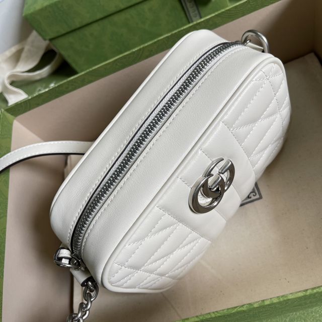 GG original calfskin marmont mini shoulder bag 634936 white