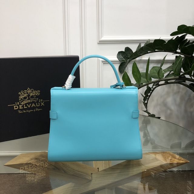 Delvaux original box calfskin tempete medium bag AA0562 blue