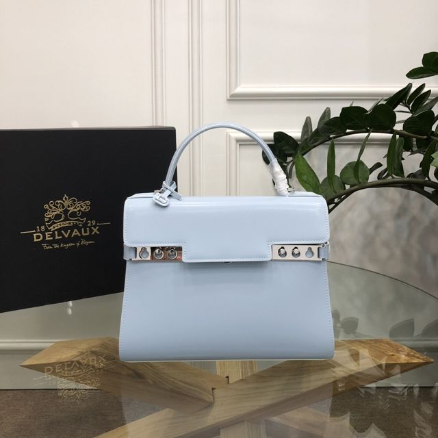 Delvaux original box calfskin tempete medium bag AA0562 light blue