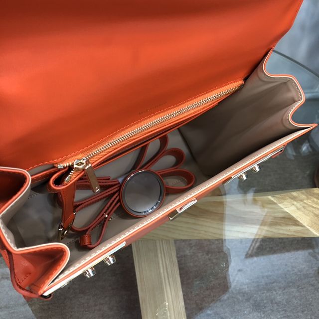 Delvaux original box calfskin tempete medium bag AA0562 orange