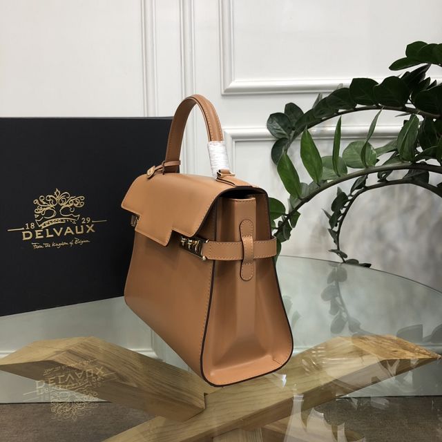 Delvaux original box calfskin tempete pm bag AA0505 brown