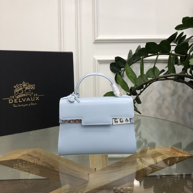 Delvaux original box calfskin tempete pm bag AA0505 light blue