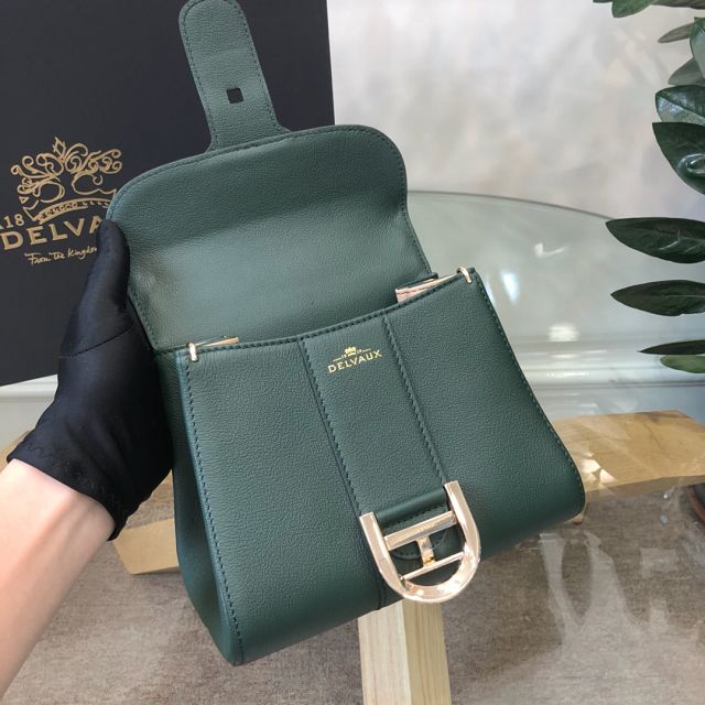 Delvaux original grained calfskin brillant mini bag AA0406 blackish green