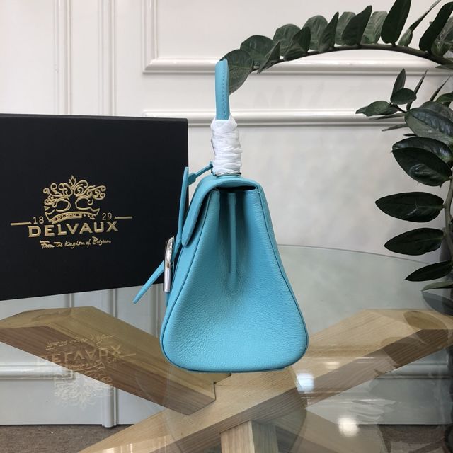 Delvaux original grained calfskin brillant mini bag AA0406 lake blue