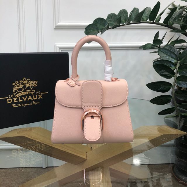 Delvaux original grained calfskin brillant mini bag AA0406 nude